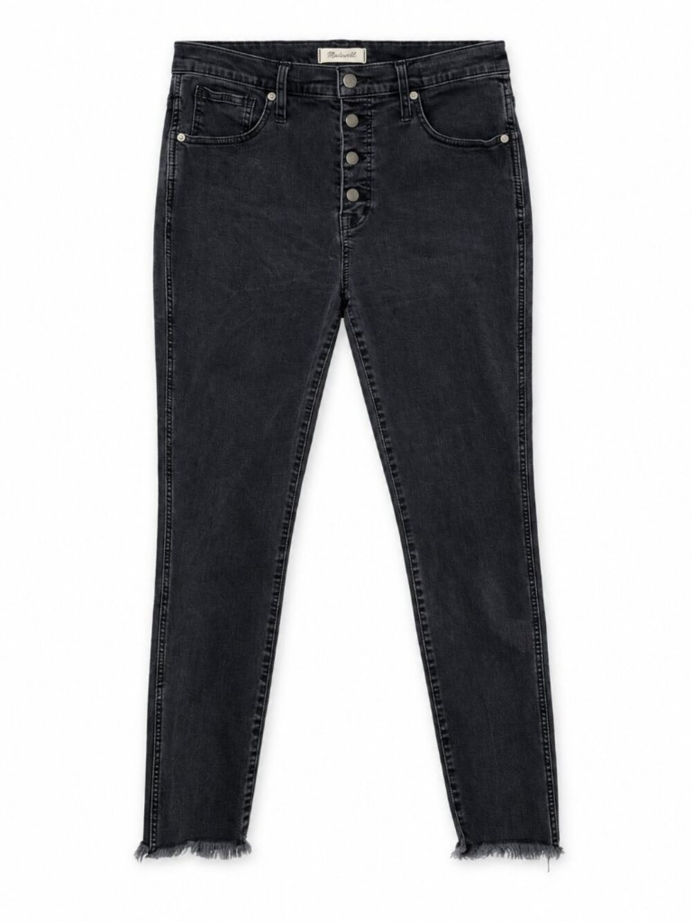 Jeans | Madewell Grey Raw Hem Ankle | High Rise | Button Fly 31